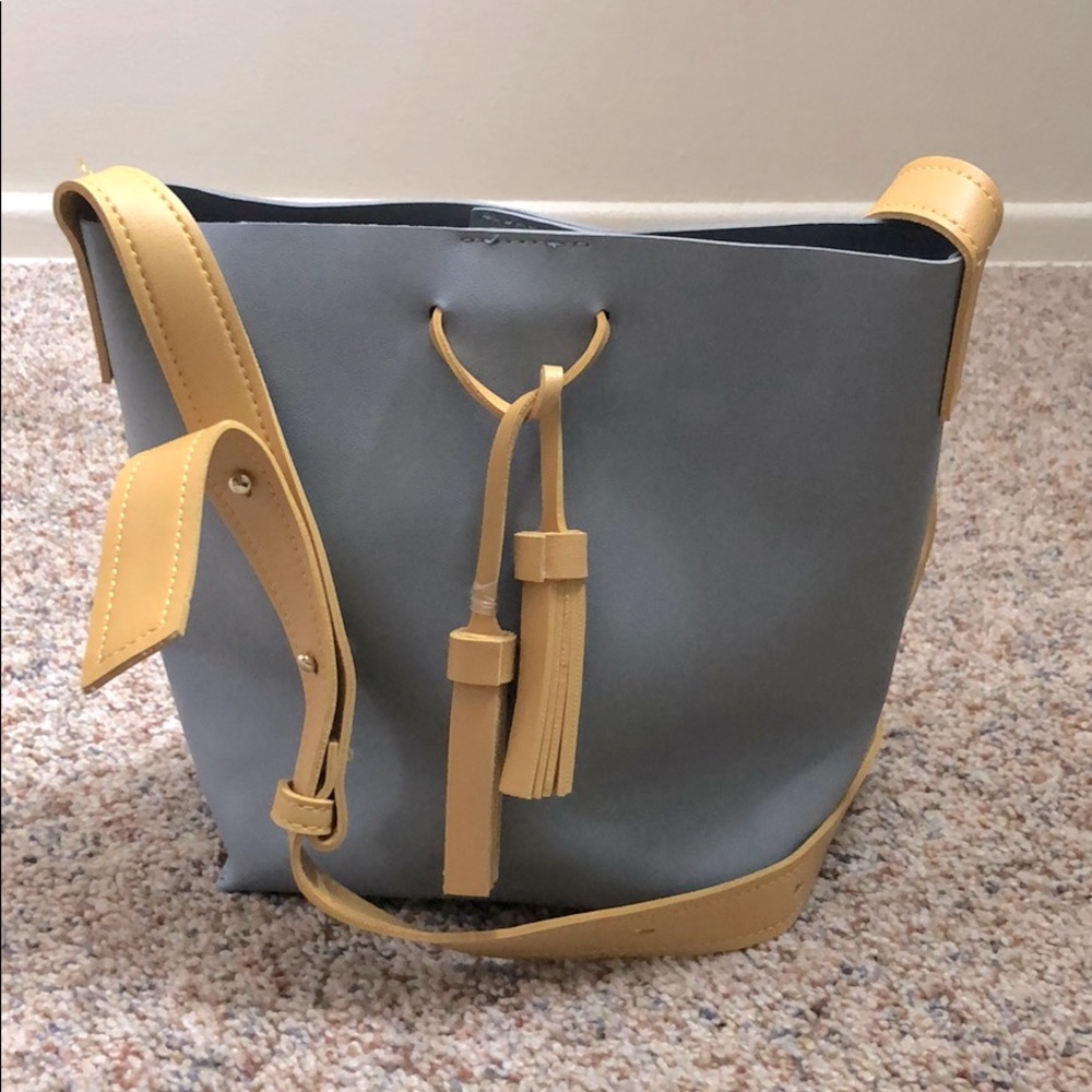 Blue stylish crossbody bag | genuine leather